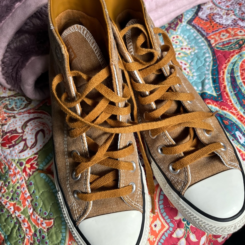 Classic Tan High-Top Sneakers